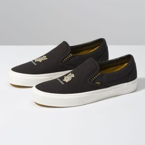 Vans Harry Potter Classic Slip On Black Hufflepuff Shoes Women’s Size 6.5